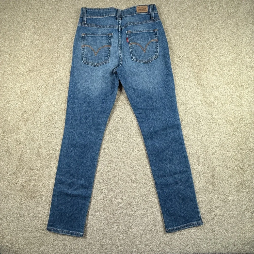 Levis Mid Rise Skinny Jeans Womens 27 Blue Medium Wash Denim Original Jean